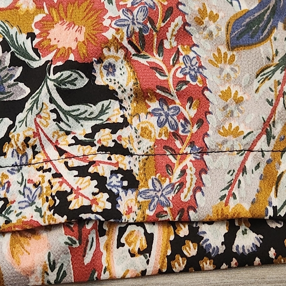 1.State Jumpsuit 2 Paisley Black Red Halter Wide Leg Back Tie Boho Comfy New$100 - Picture 8 of 16